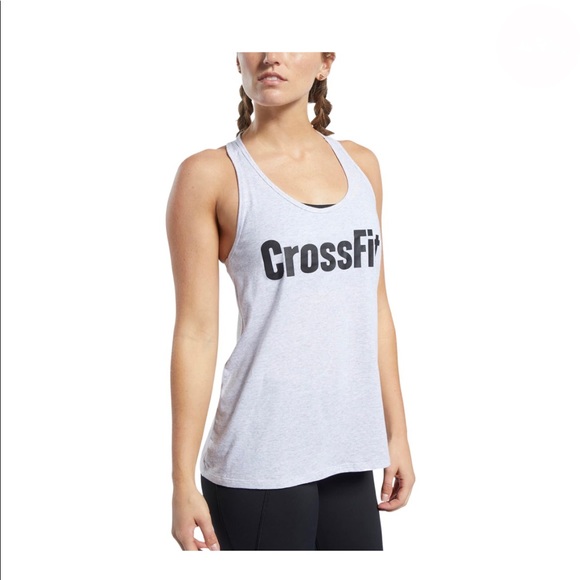 Reebok Crossfit Read Tank Top. Size L. Colour Light Grey Heather. - Picture 2 of 5